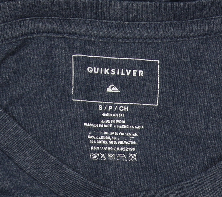 Quiksilver Men's Blue Graphic T-Shirt, S, Regular Fit