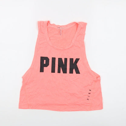 PINK Women's Pink Sleeveless Tank XS - Soft & Stylish
