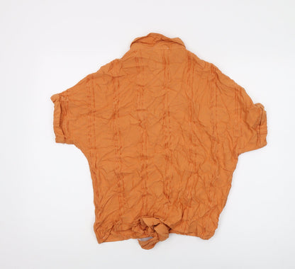 Womens UK Size 8 Saltrock Orange Basic Button-Up