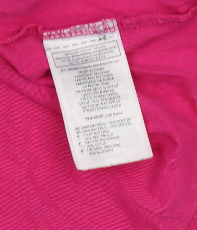 Unisex Adults UK Size S adidas Pink Basic T-Shirt