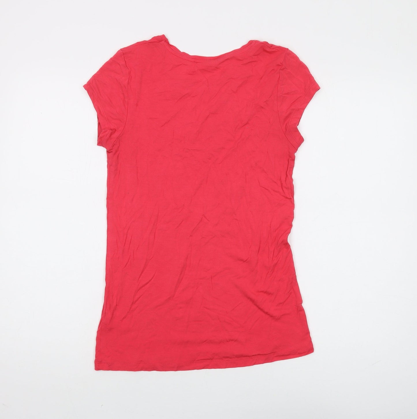 Womens UK Size 12 Elle Sport Red Basic T-Shirt