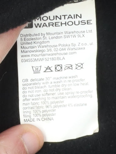 Mountain Warehouse Women's Black Water Resistant Puffer Jacket