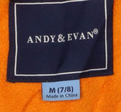 Andy & Evan Boys Blue Parka Coat, Hooded, Age 7-8