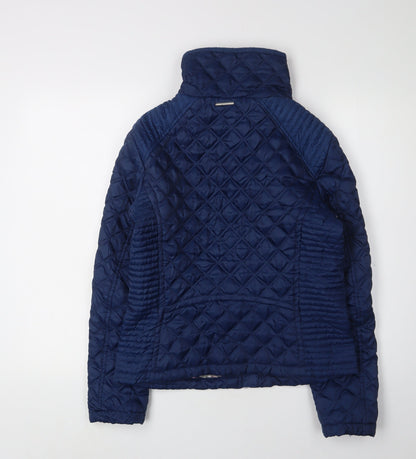 Marc New York Women's Blue Quilted Jacket S, Casual Style