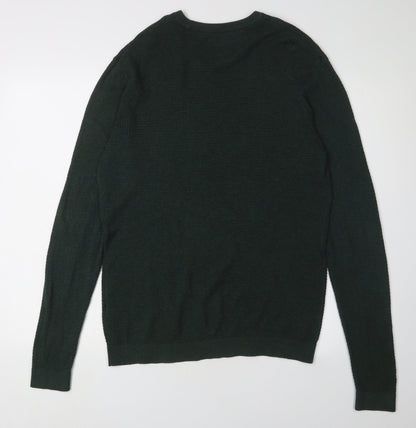 ASOS Men's Green Pullover Jumper, Size M, Cotton Blend