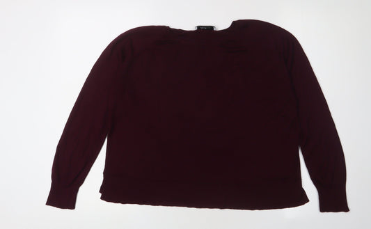 Womens UK Size 16 Zara Red Pullover Jumper