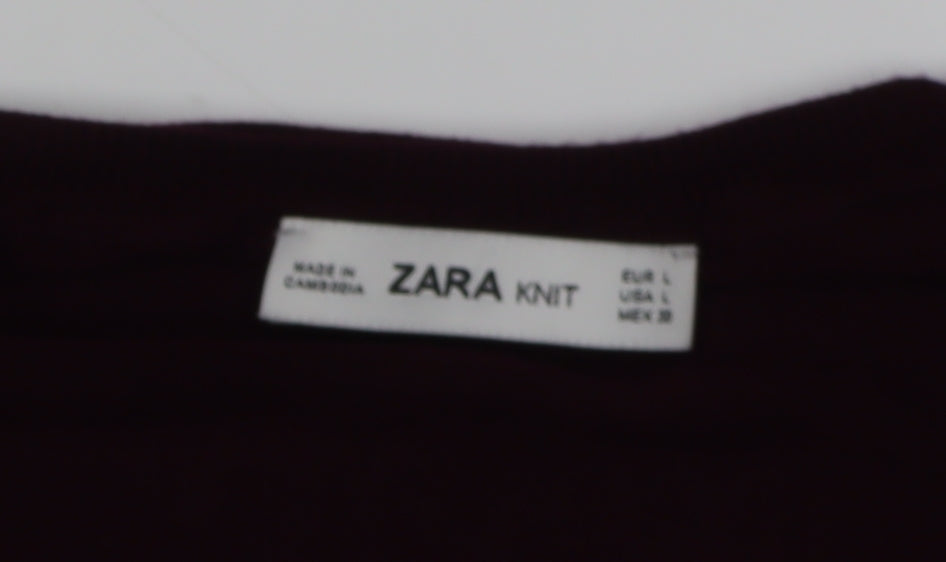 Womens UK Size 16 Zara Red Pullover Jumper