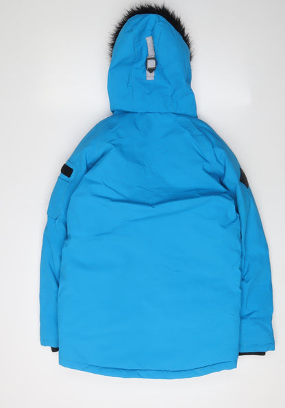 Next Boys Blue Long Hooded Parka 12 Years