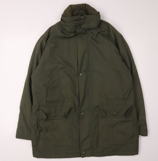 Mens UK Size M Northwood Green Parka Coat