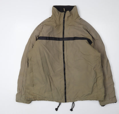 Mens UK Size L River Island Brown Windbreaker Coat