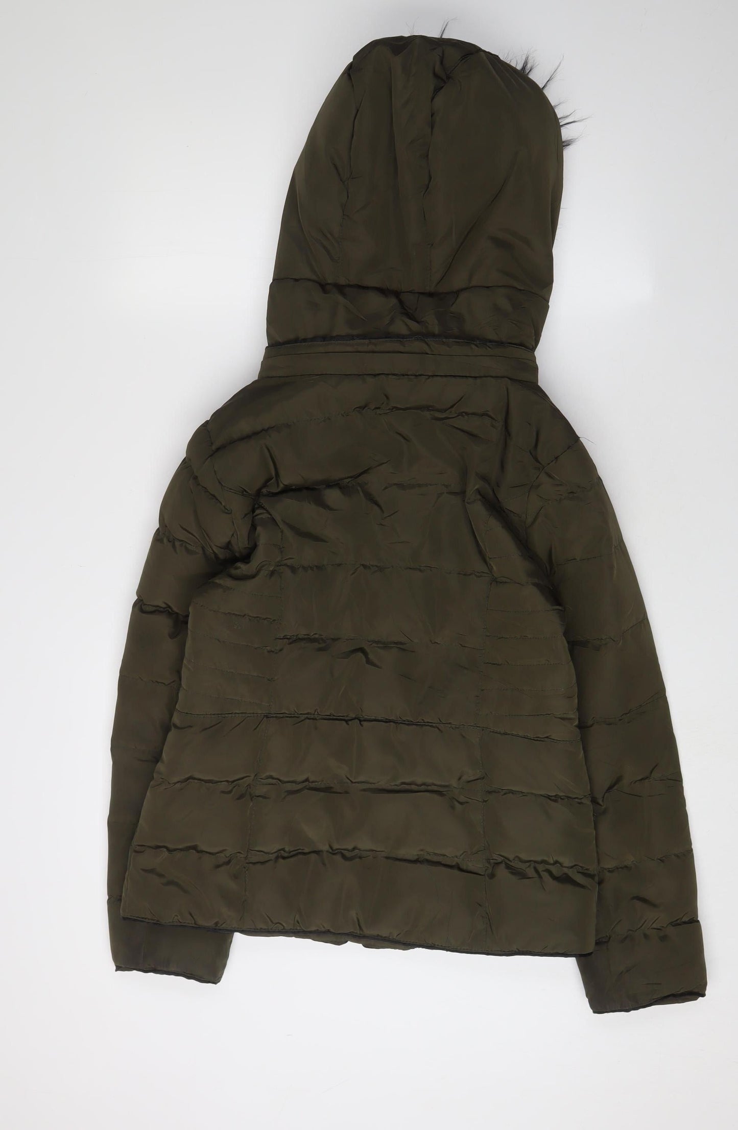 Womens UK Size 8 Parisian Green Puffer Jacket
