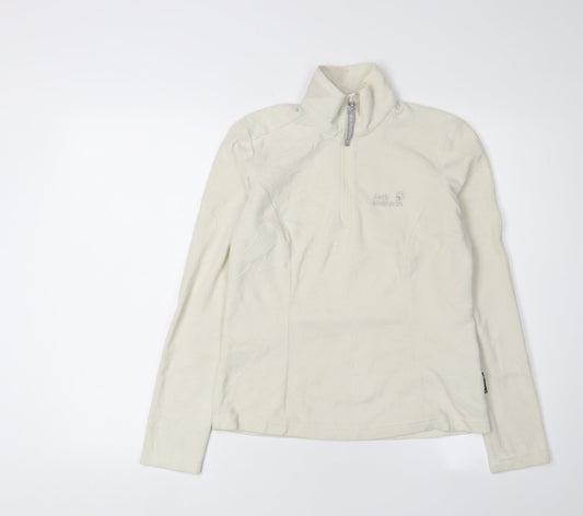 Womens UK Size 10 Jack Wolfskin Ivory Pullover Sweatshirt