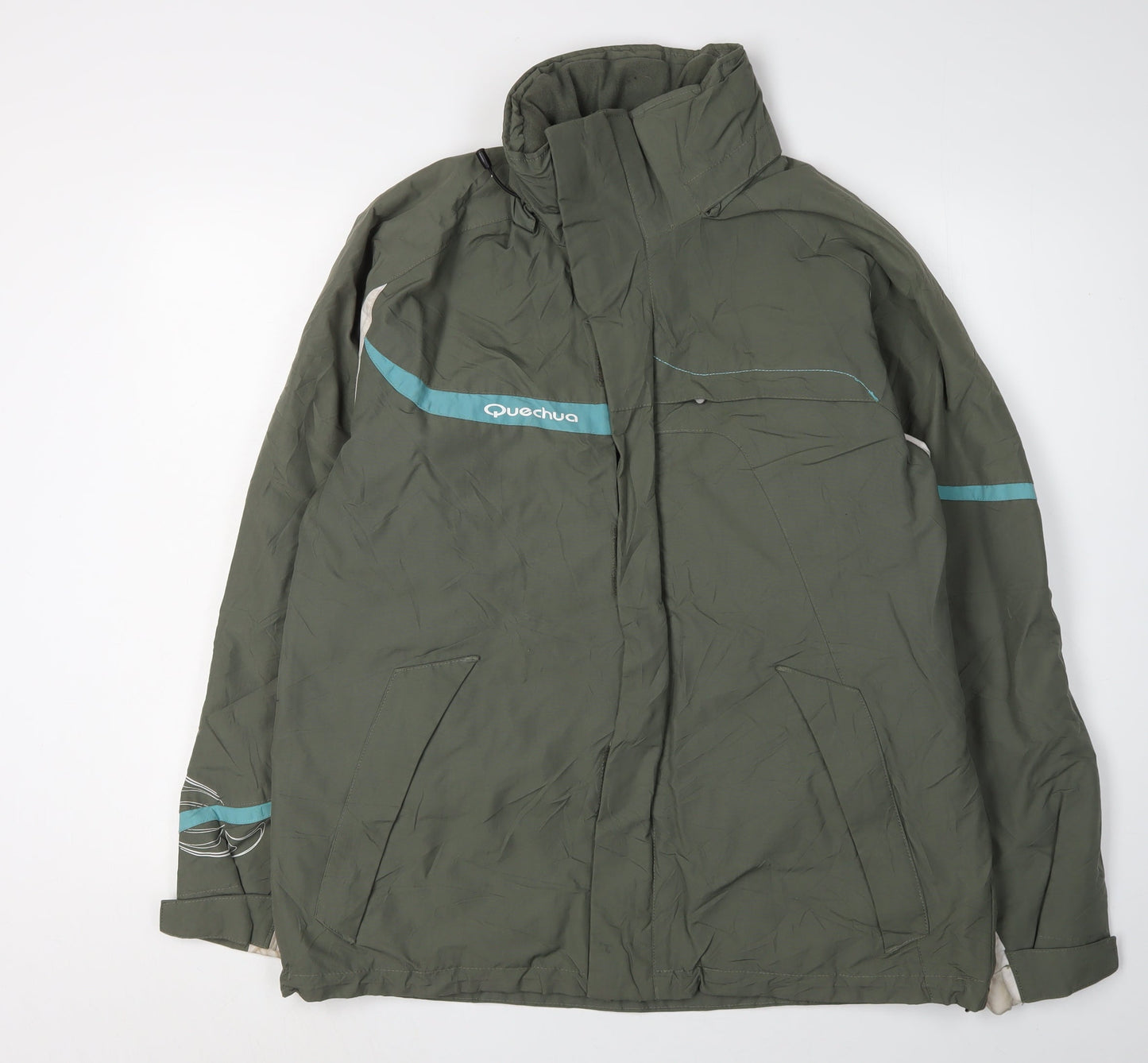 Mens UK Size M Quechua Green Parka Coat