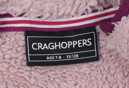Craghoppers Girls Pink Fleece 1/4 Zip Sweatshirt 7 Plus