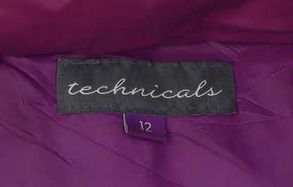 Womens UK Size 12 Technicals Purple Puffer Jacket