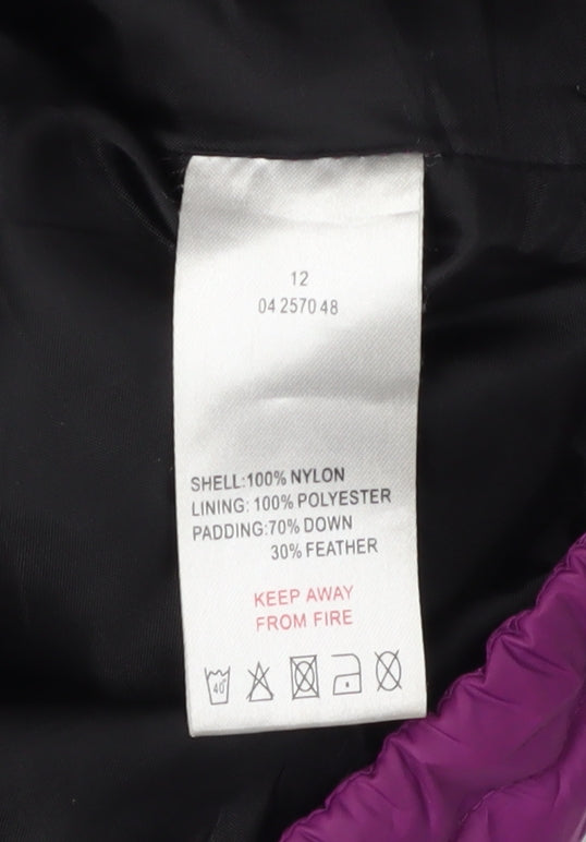 Womens UK Size 12 Technicals Purple Puffer Jacket