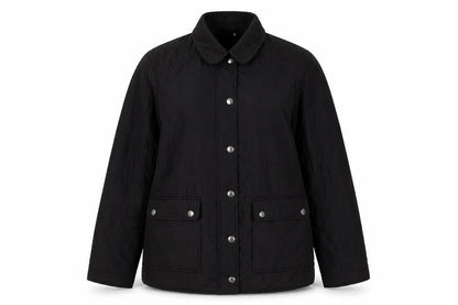 Womens UK Size 8 Dorothy Perkins Black Quilted Coat