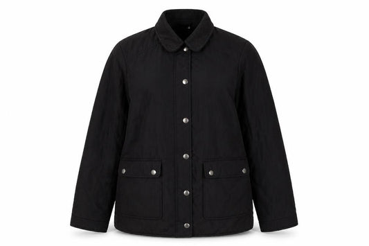 Womens UK Size 8 Dorothy Perkins Black Quilted Coat