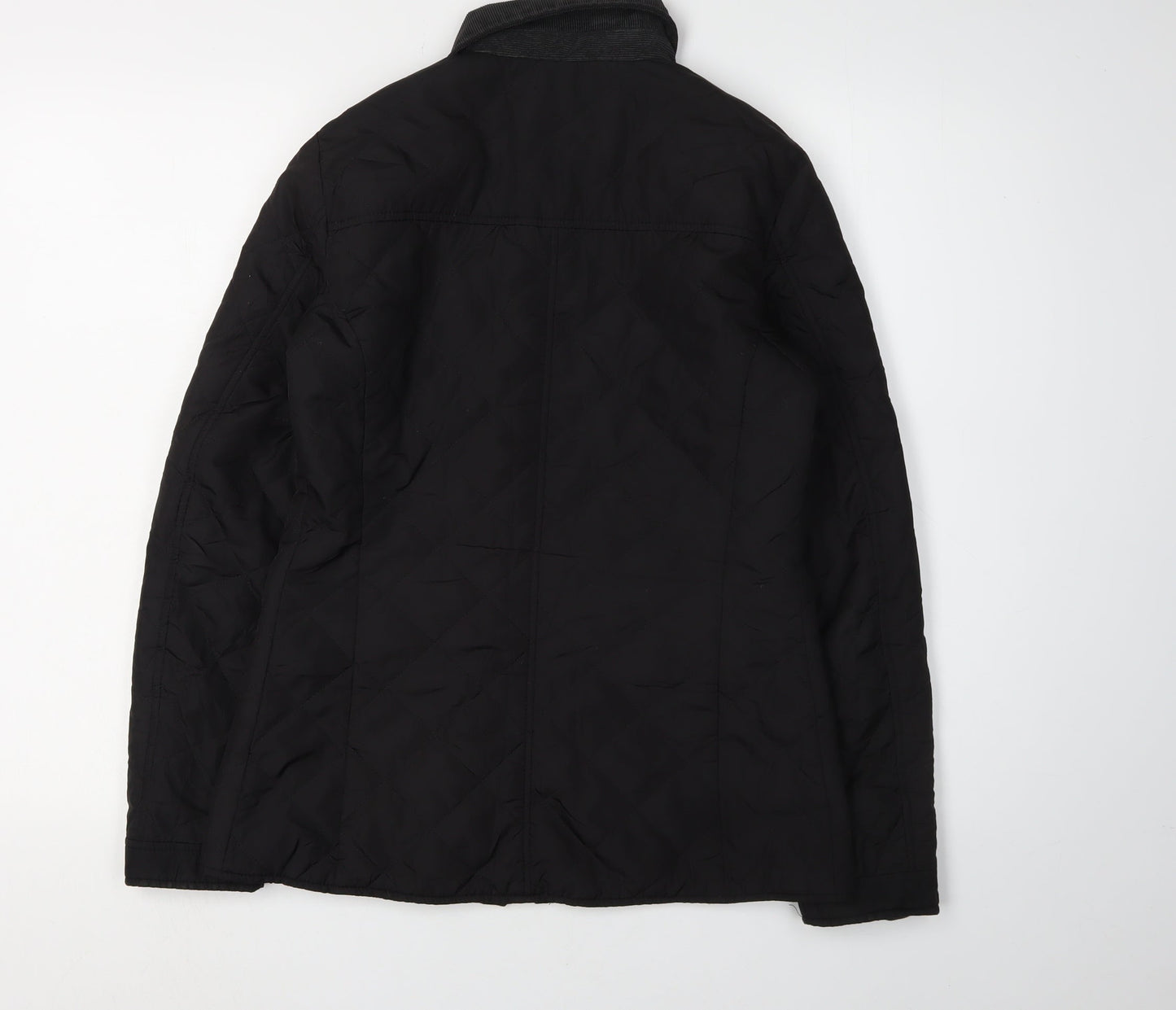 Womens UK Size 8 Dorothy Perkins Black Quilted Coat