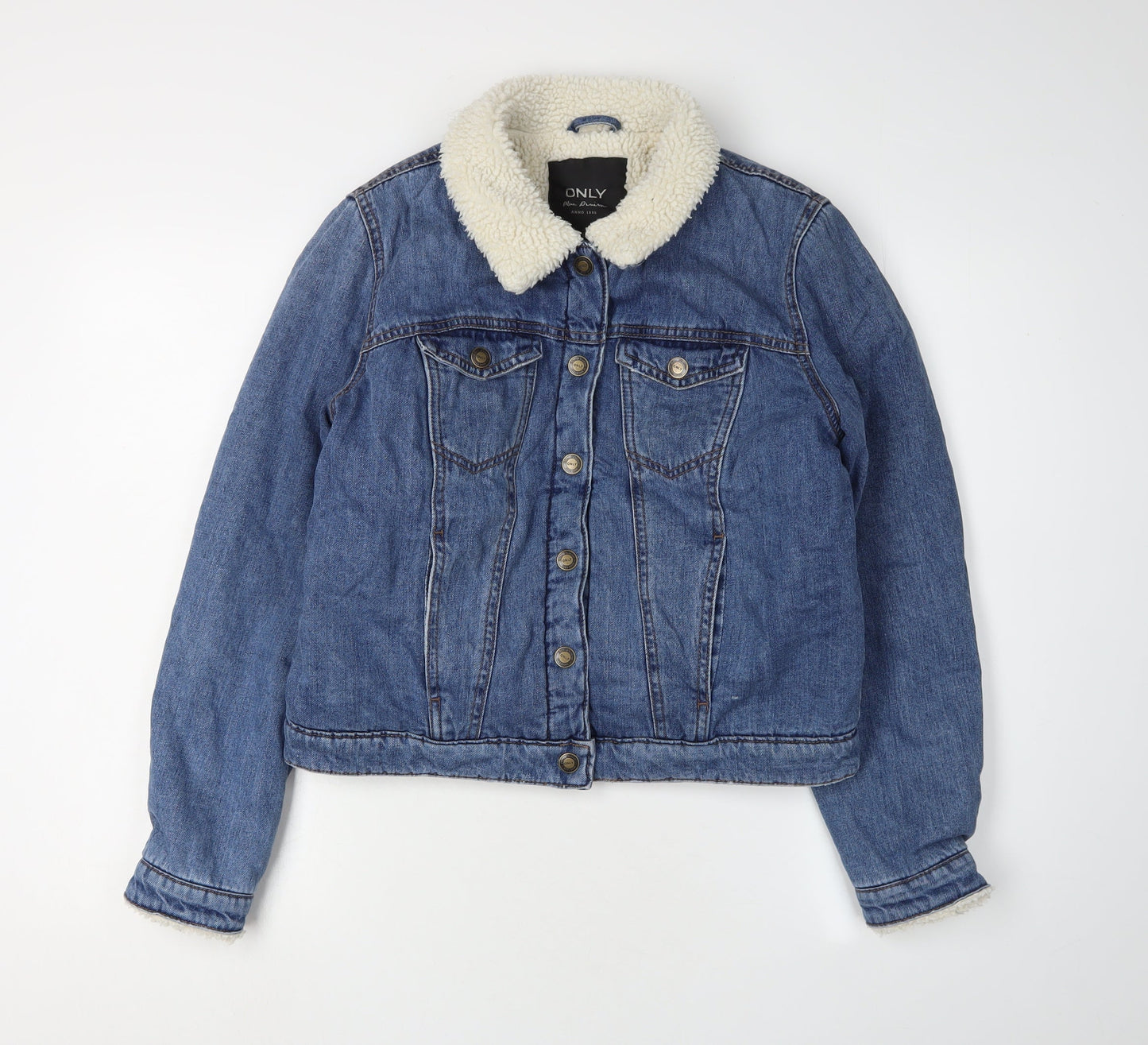 Womens UK Size 10 Only Blue Basic Jacket