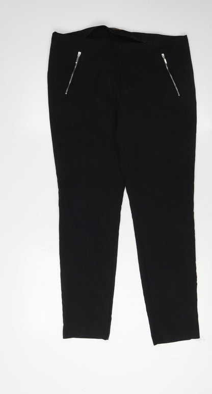 Zara Basic Women's Black Skinny Trousers, Size L
