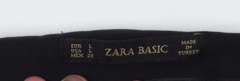 Zara Basic Women's Black Skinny Trousers, Size L