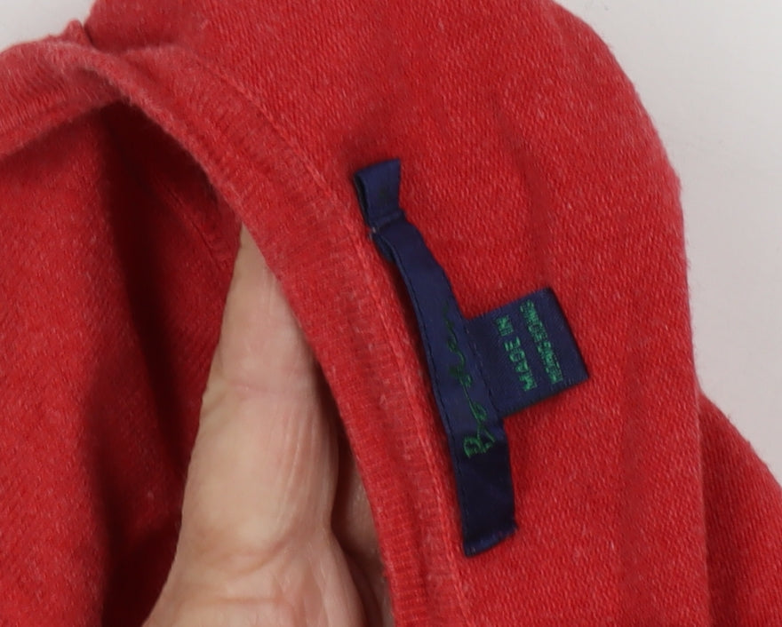 Womens UK Size M Eddie Bauer Red Cardigan Jumper