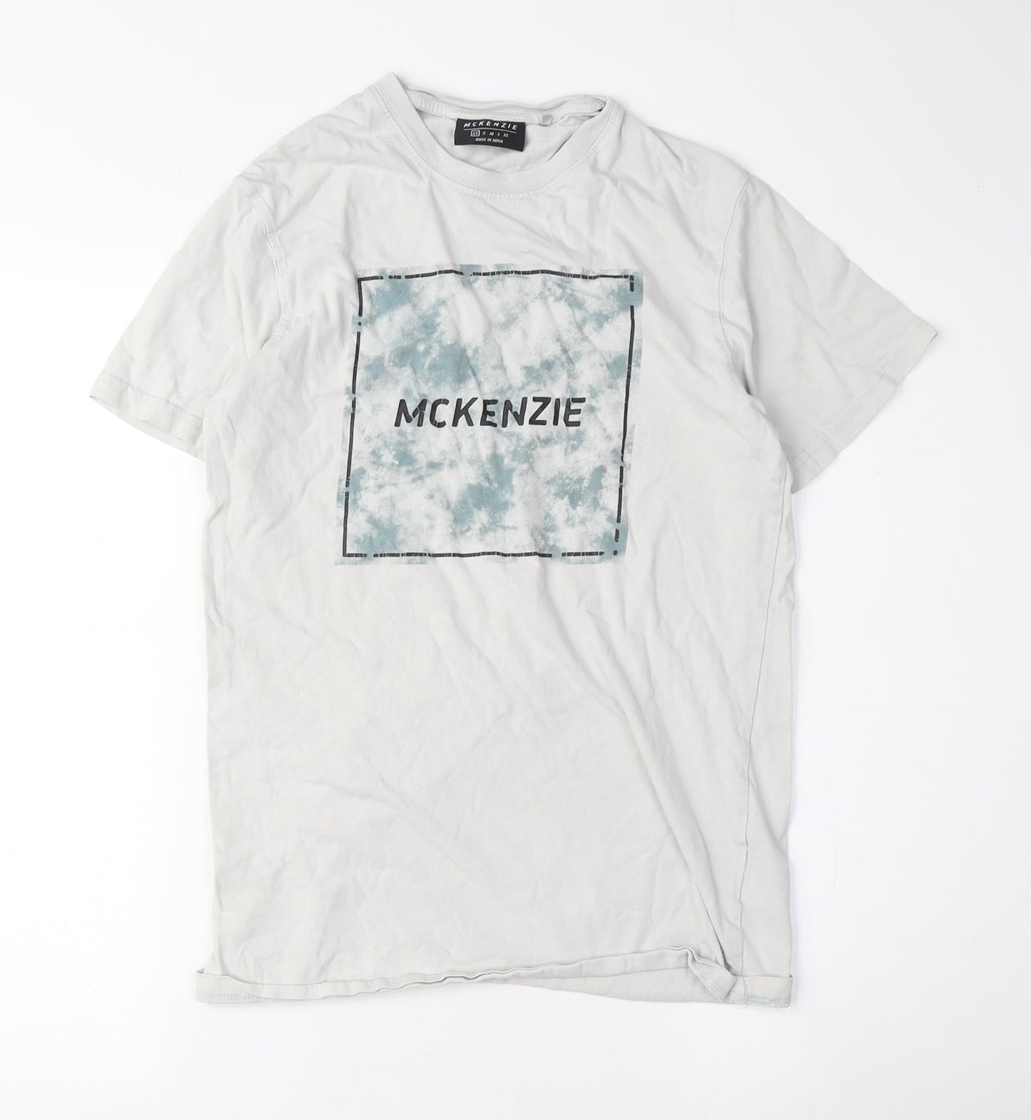 McKenzie Men's White Cotton Crew Neck T-Shirt XL