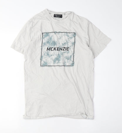 McKenzie Men's White Cotton Crew Neck T-Shirt XL