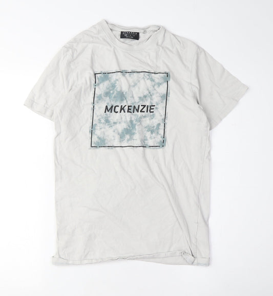McKenzie Men's White Cotton Crew Neck T-Shirt XL
