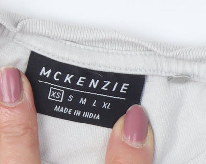 McKenzie Men's White Cotton Crew Neck T-Shirt XL