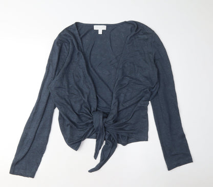 Womens UK Size S White Label Blue Cardigan Jumper