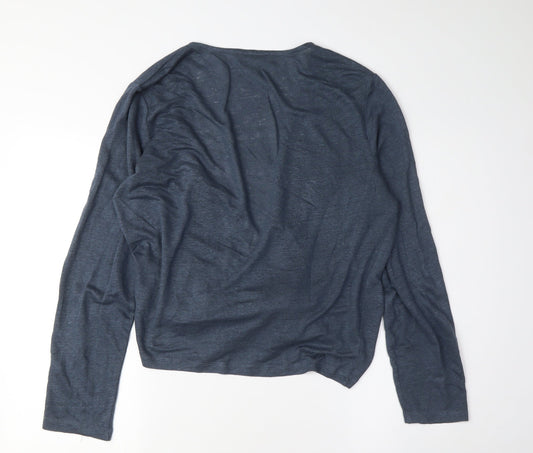 Womens UK Size S White Label Blue Cardigan Jumper