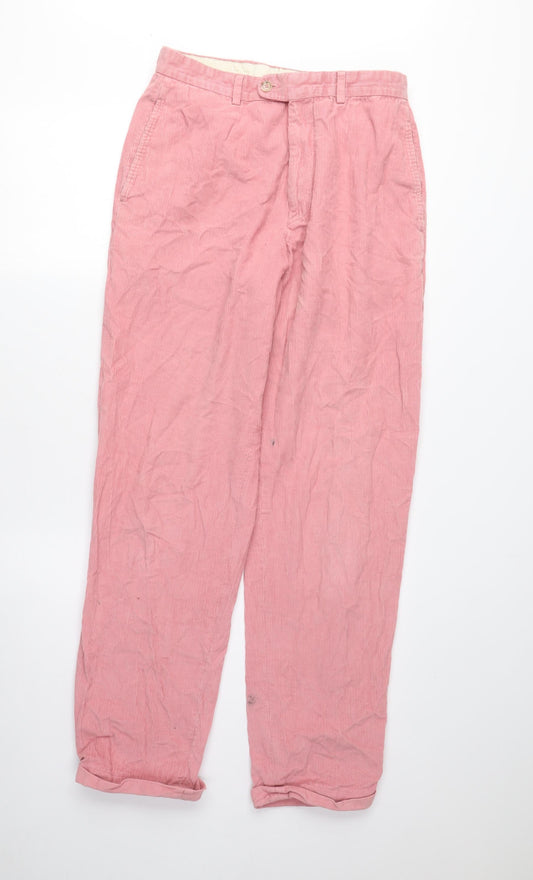 Liu Jo Men's Pink Corduroy Chino Trousers UK 18