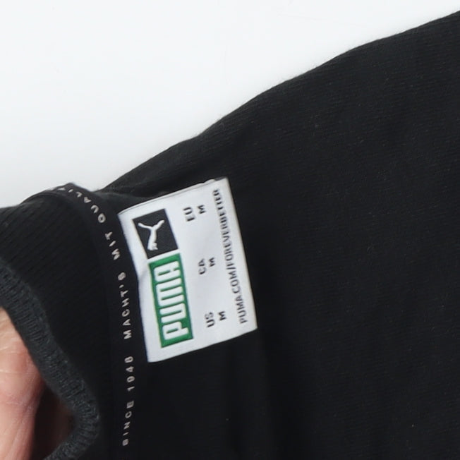 Puma Black Unisex Polo Shirt M - Sports Casual Top