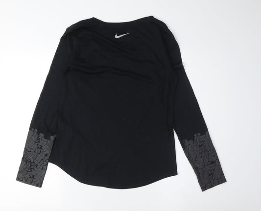 Nike Women's Black Long Sleeve Athletic Tee