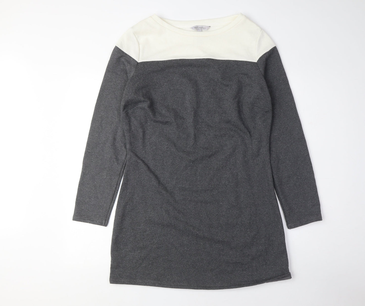 Bravissimo Women's Grey Ivory Shift Dress Size 12