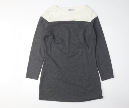Bravissimo Women's Grey Ivory Shift Dress Size 12