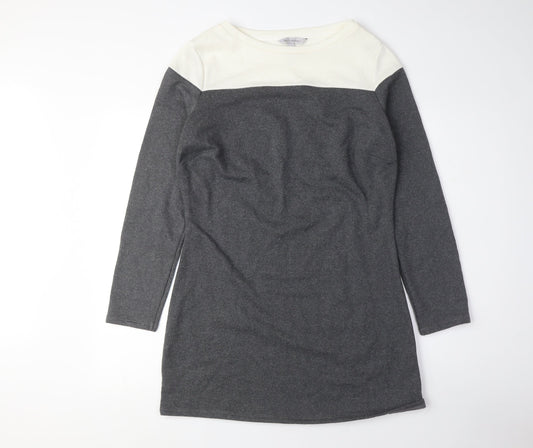 Bravissimo Women's Grey Ivory Shift Dress Size 12