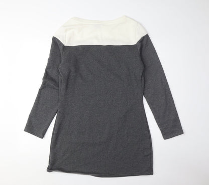 Bravissimo Women's Grey Ivory Shift Dress Size 12