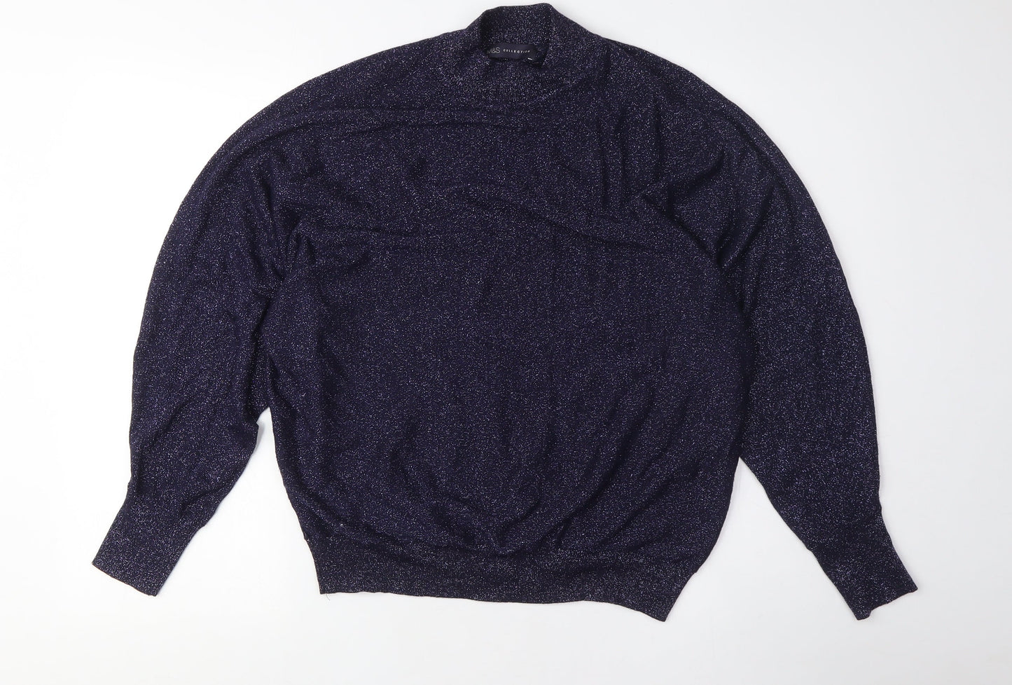 Womens UK Size M Marks and Spencer Blue Pullover Jumper