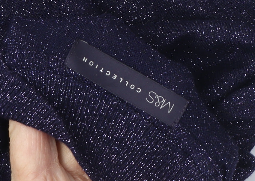 Womens UK Size M Marks and Spencer Blue Pullover Jumper