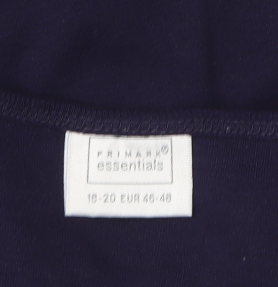 Primark Women's Blue Basic T-Shirt, Size 18-20