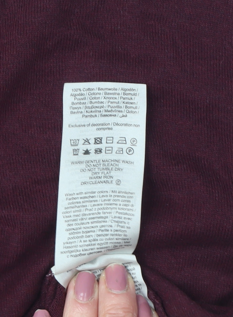 Selected Homme Men's Purple Cotton Pullover Jumper M