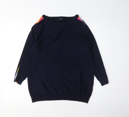 Womens UK Size 10 M&Co Blue Pullover Jumper