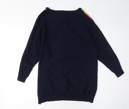 Womens UK Size 10 M&Co Blue Pullover Jumper
