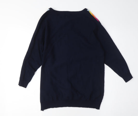 Womens UK Size 10 M&Co Blue Pullover Jumper