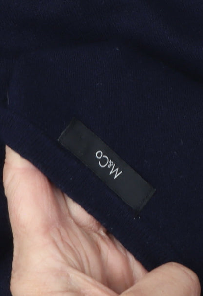 Womens UK Size 10 M&Co Blue Pullover Jumper