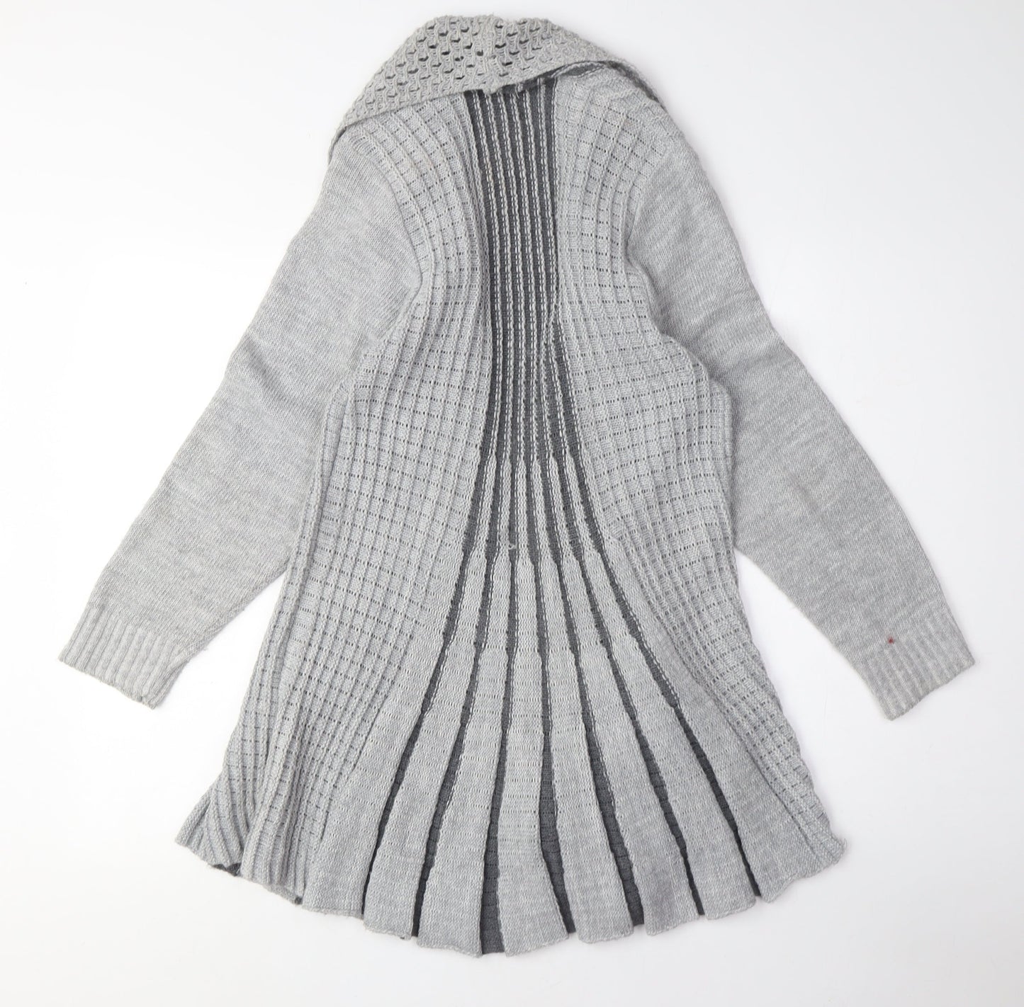 Lovell Women's Grey Open-Knit Cardigan Size 10