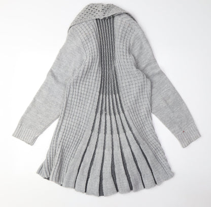 Lovell Women's Grey Open-Knit Cardigan Size 10